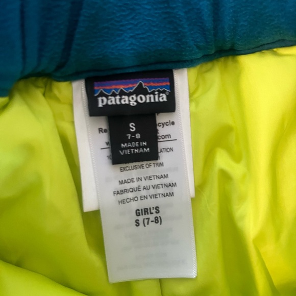 Patagonia insulated ski pants girls size 7 to 8 - Picture 7 of 7